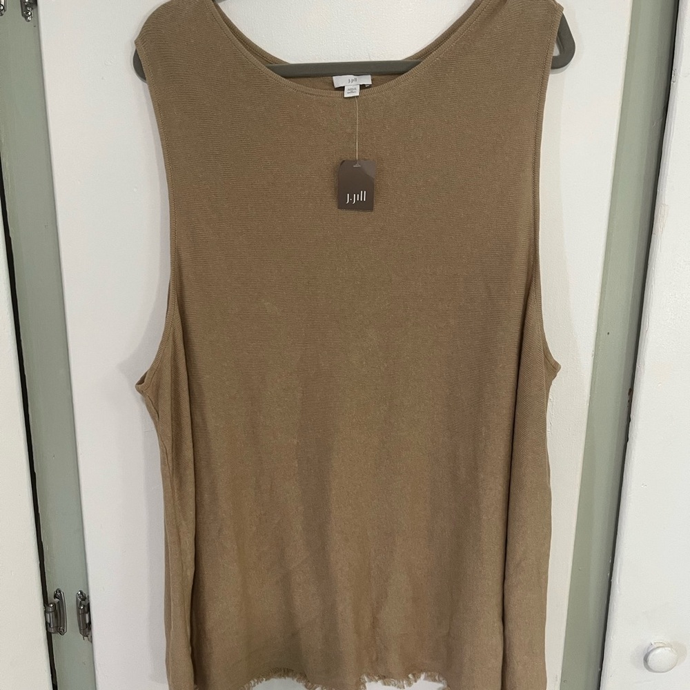 J. Jill Women's Brown Linen Tank Top
